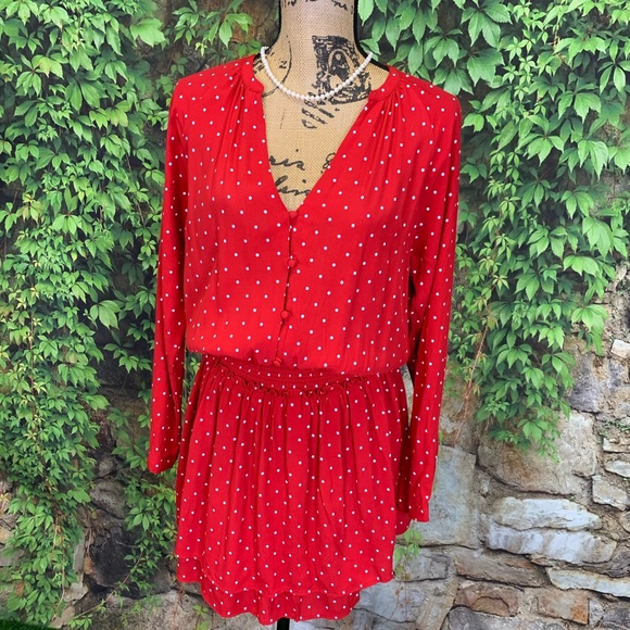 NWT RAILS Polka Dot Blouson Dress, S - Picture 7 of 15